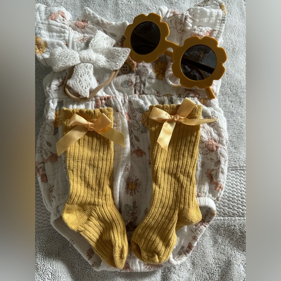 Rachel Zoe Floral Bodysuit with Yellow Accents - Picture 1 of 12